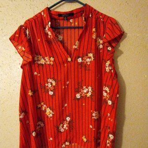 TOP,BLOUSE, SHORT SLEEVE